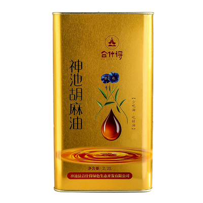 合什得胡麻油亚麻酸古法压榨神池