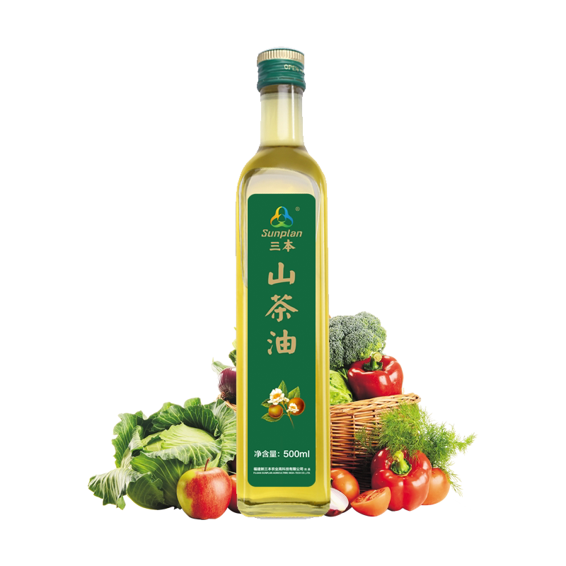 三本纯正山茶油500ml食用油