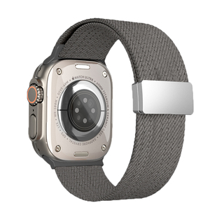 CloudHIS秋冬新款尼龙编织回环磁吸iwatch表带s11适用苹果手表applewatch爆款s10运动ultra高级感se男女9腕带