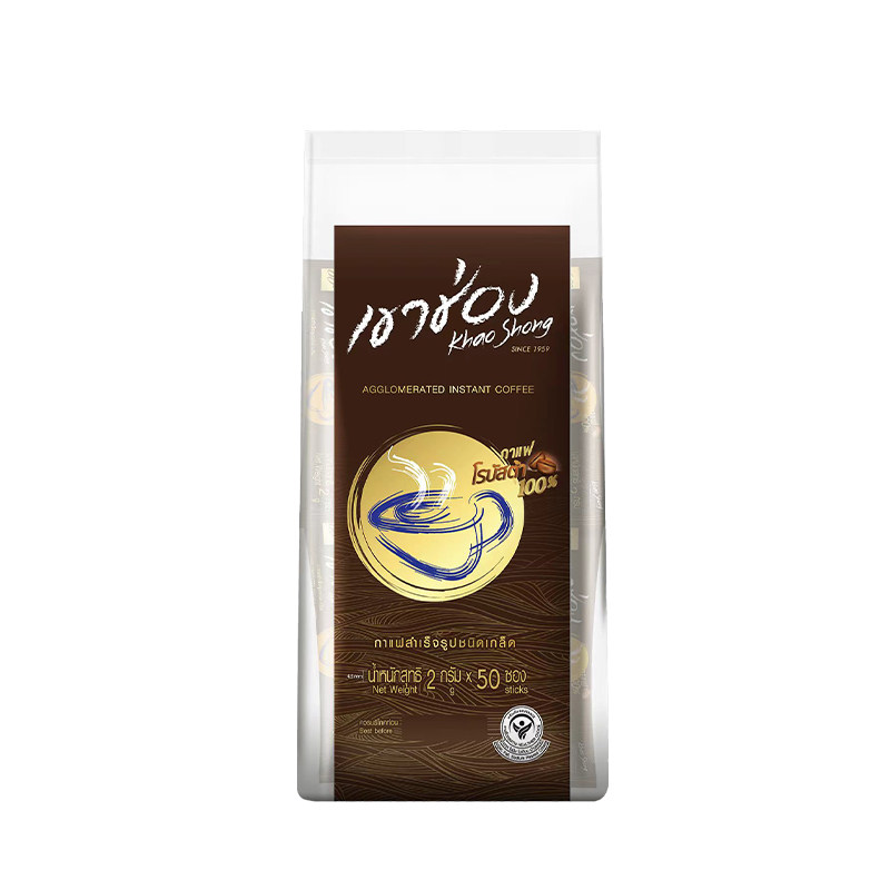 泰国进口高崇速溶美式无糖无奶清苦提神高盛黑咖啡粉50条装