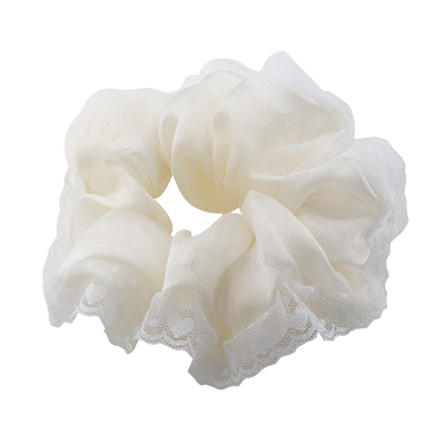 suzyacc kr纯欲奶油蕾丝边网纱发圈网红2026新款温柔百搭大肠圈女