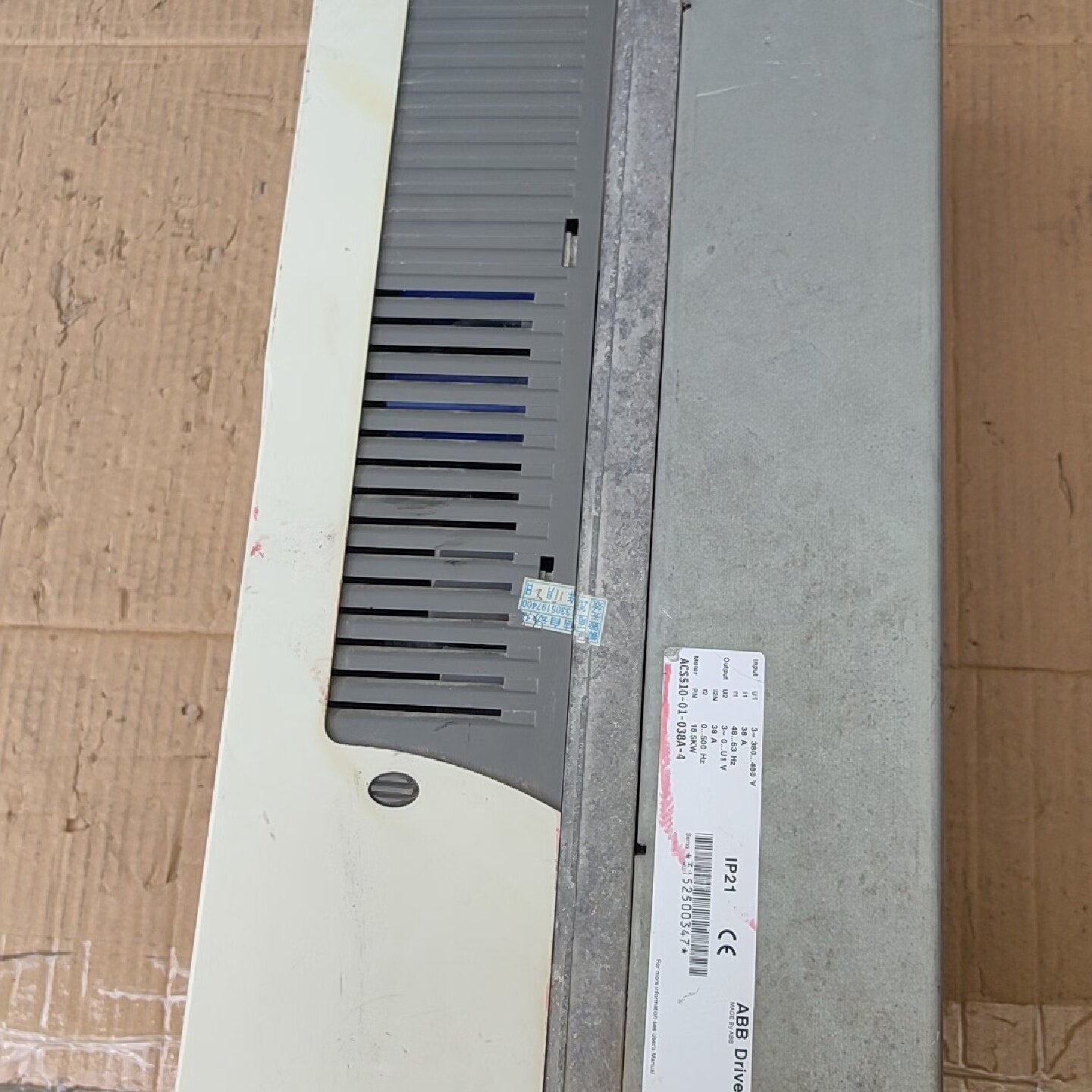 议价拆机ABB变频器,实物拍摄具体看图,15Kw,有维修标签,不