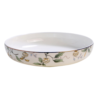 骨瓷盘子菜盘家用陶瓷创意大号小号深盘焗饭窝盘日式汤盘沙拉餐盘