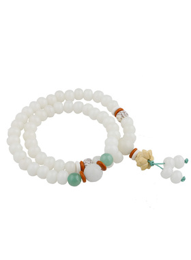 YUSTUDIO情侣白玉菩提中式手串