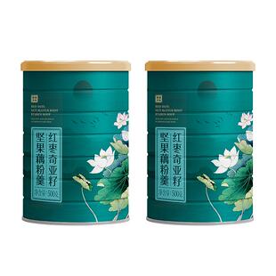 藕粉坚果红枣正品官方旗舰店西湖纯奇亚籽耦莲藕粉代餐罐装银耳羹