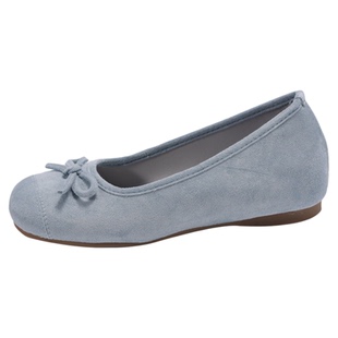 蝴蝶结一脚蹬黄红色小单鞋女内增高芭蕾舞鞋2025春季新软底奶奶鞋