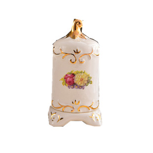 欧式描金高贵牙签筒创意客厅茶几餐桌餐厅陶瓷家用装饰品奢华摆件