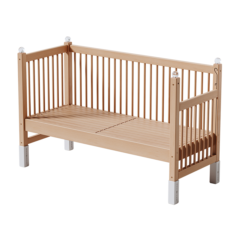 榉木儿童拼接床实木婴儿床宝宝小床可定制加宽床边床侧边拼接大床