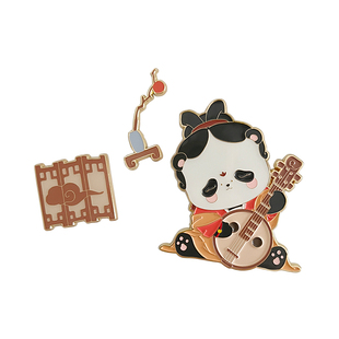 南台月中阮伎古风冰箱贴熊猫文创成都伴手礼成都熊猫基地同款纪念