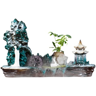 自动循环流水鱼缸增氧摆件养鱼盆喷泉瀑布室内家用加湿招财流水器