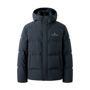 [三防]Navigare意大利小帆船鸭绒羽绒服男士新款长袖连帽外套