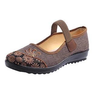 步锦轩旗舰店加宽女鞋老北京布鞋老人太太鞋中老年妈妈软底宽脚鞋