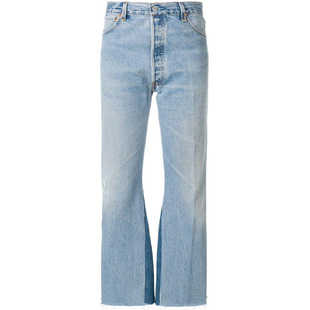 国内现货Re/Done Leandra 刘雯同款独特高腰九分显瘦喇叭牛仔裤女