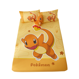 宝可梦儿童纯棉床笠单件男孩全棉床罩防滑床单罩床垫保护套上下床