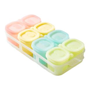 浦利顿婴儿辅食冷冻冰格独立分装盒宝宝保鲜可蒸煮食品级硅胶模具