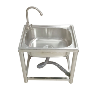 厨房不锈钢水槽加厚洗菜盆单槽带支架洗碗池洗碗槽阳台洗手池简易