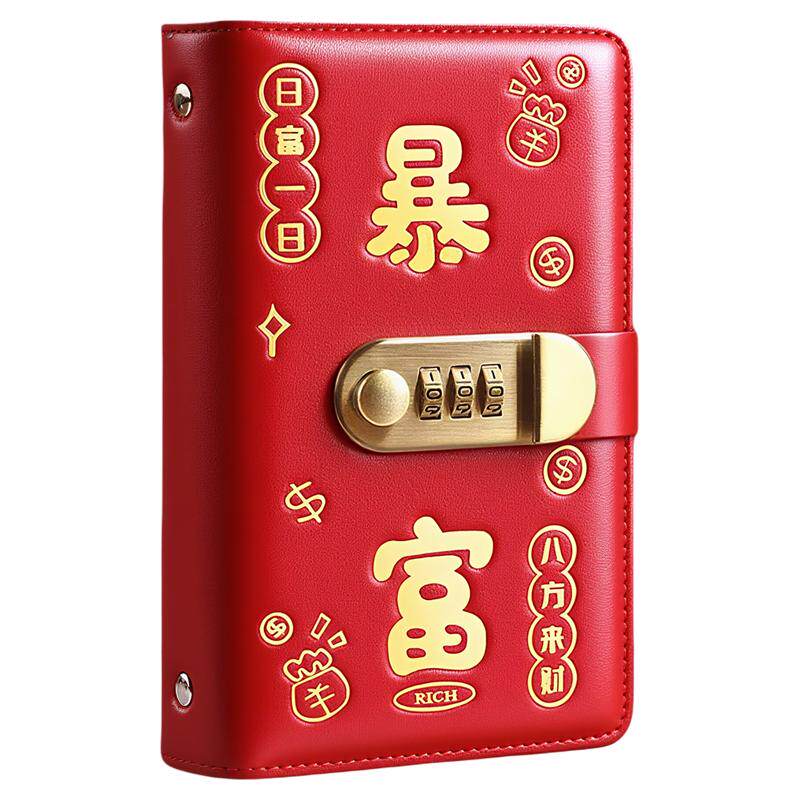 密码锁存钱夹记账现金收纳包