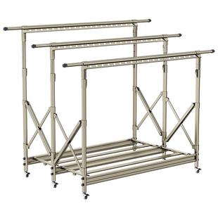 落地晾衣架折叠家用阳台室内伸缩凉衣杆户外晒被子神器升降晒衣架