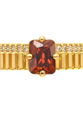 张婧仪同款oups！岁禧金阶戒指红色复古好运高级新年首饰百搭新品