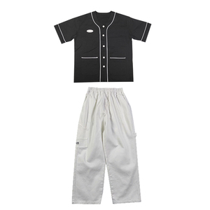 街舞服装男童秋冬酷帅美式棒球服套装儿童hiphop街舞童装表演出服