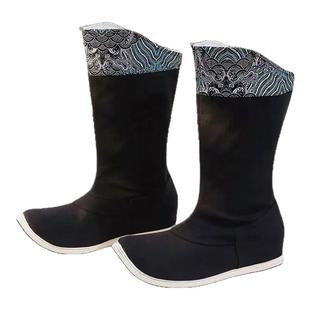 古装汉服靴子增高皂靴男女同款结婚鞋古风官靴明制翘头长靴汉服鞋