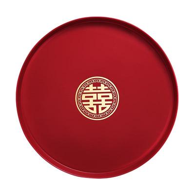 结婚果盘红色喜庆敬酒托盘