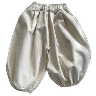 儿童休闲裤春秋男童宽松灯笼裤2026款宝宝纯棉裤子百搭中小童长裤