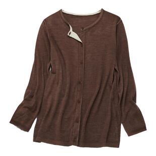 Say Ya 【卓】印彩圆领精纺羊绒开衫 宽松/垂感/百搭