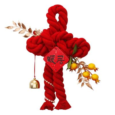 乔迁之喜装饰门把手万字结门挂件