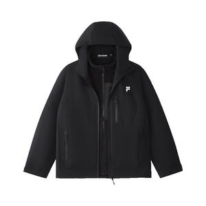 FILA FUSION斐乐潮牌上衣两件套男2026春季新款休闲宽松连帽外套