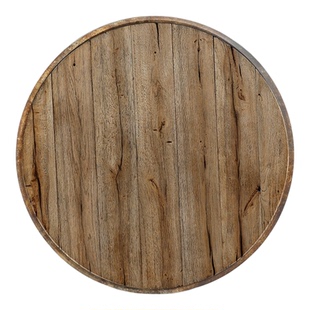 中古侘寂风茶几复古做旧艺术感茶台设计师款禅意民宿圆形实木茶桌