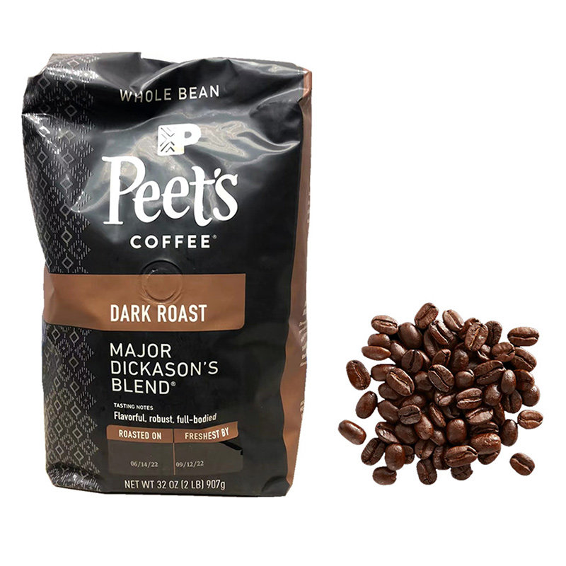 美国直邮Peet's皮爷咖啡豆Peets迪克森少校进口深烘美式南瓜美购