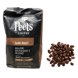 美国直邮Peet's皮爷咖啡豆Peets迪克森少校进口深烘美式南瓜美购