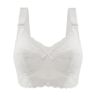 安娜蜜语大胸显小调整型内衣女大码超薄透气无钢圈文胸提拉防下垂