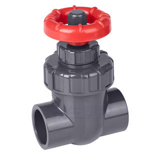 戎生UPVC水管闸阀圆形手轮PVC管水阀水管活接球阀鱼缸微调阀门50