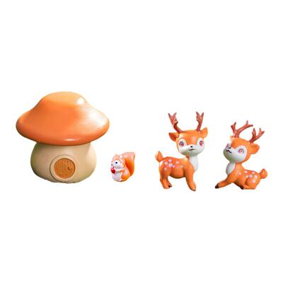 苔藓微景观梅花小鹿公仔装饰摆件