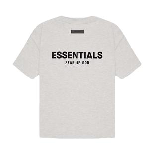 官网正品essentials短袖t恤男女情侣植绒SS22字母FOG复线美式潮牌