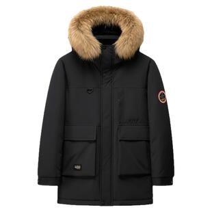 雪中飞中长款羽绒服男大毛领貉子毛加厚保暖冬季新款过年冬装外套