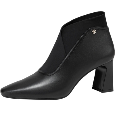 越是简单越高级千百度弹力短靴