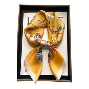 小方巾丝巾女春秋夏季妈妈四方形职业装搭配衬衫护颈围脖子薄围巾