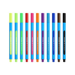 德国进口超顺滑彩色中性圆珠笔Schneider学生美术手账绘图diy手工礼物贺卡片画画专用防水勾线重点标记中油笔