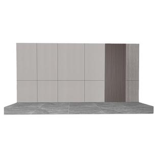 ENF现代简约木饰面碳晶防撞护墙板柜子背景墙电视墙沙发上门安装