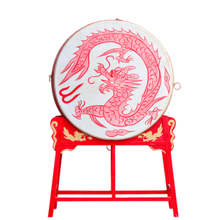 立式大鼓牛皮鼓龙鼓战鼓堂鼓中国红鼓成人演出鼓威风锣鼓打击乐器