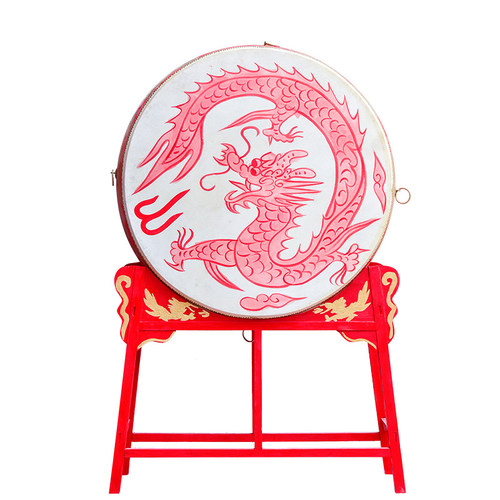 立式大鼓牛皮鼓龙鼓战鼓堂鼓中国红鼓成人演出鼓威风锣鼓打击乐器