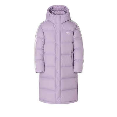 特价撤柜nerdy羽绒服韩版宽松经典双杠中长款连帽羽绒服男女同款