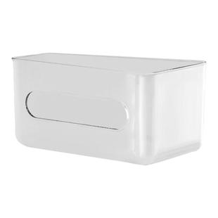 日式壁挂纸巾盒免打孔抽纸洗脸巾收纳盒亚克力透明卫生间餐巾纸盒