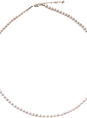 天然复古小米珍珠项链锁骨链女