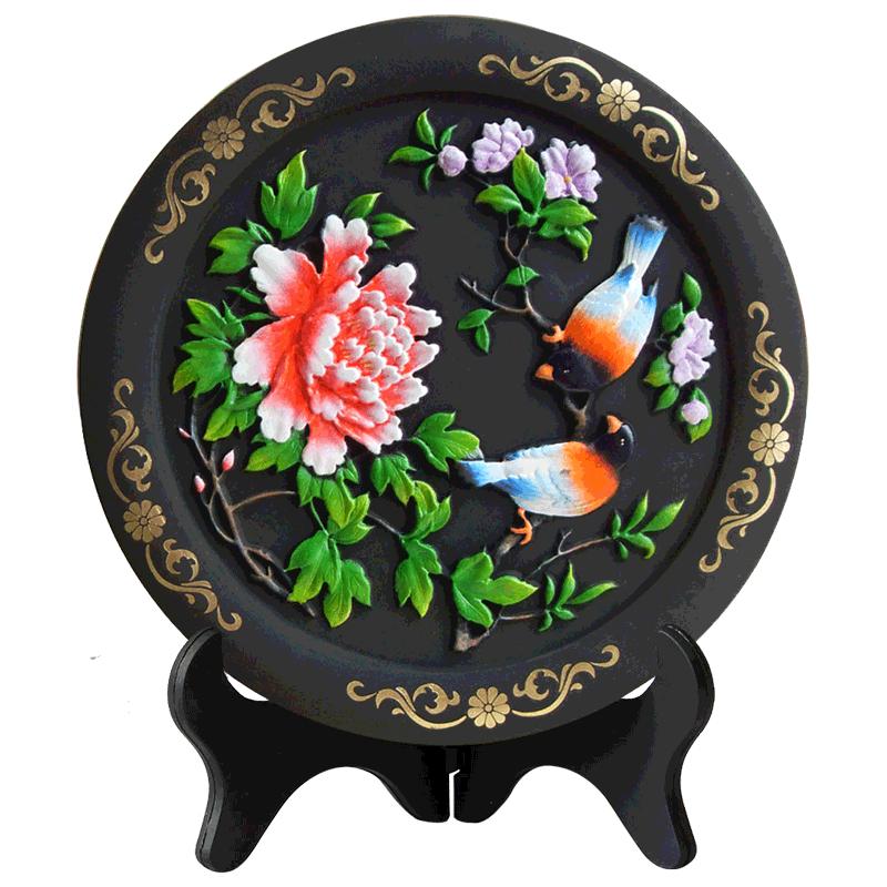 鸟语花香乔迁新居活性炭雕工艺品