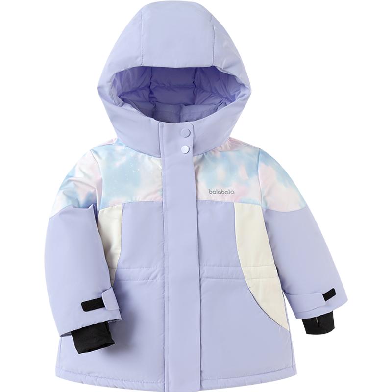 巴拉巴拉女童长款加厚羽绒服外套