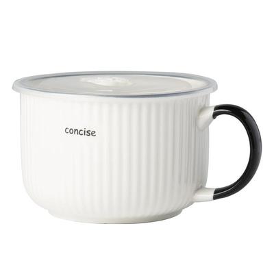 可微波炉加热饭盒墨色陶瓷圆形